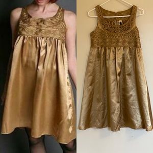NWT Andersen + Lauth Gold Dress Size Small